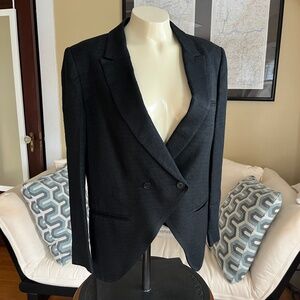 ZADIG & VOLTAIRE Valdo Deluxe Black Wool Blend Double-breasted Blazer